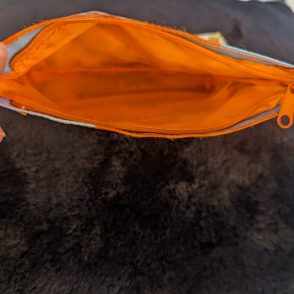 L’Occitane Orange French Graphic Print Cosmetic/Makeup Bag New - Picture 8 of 8